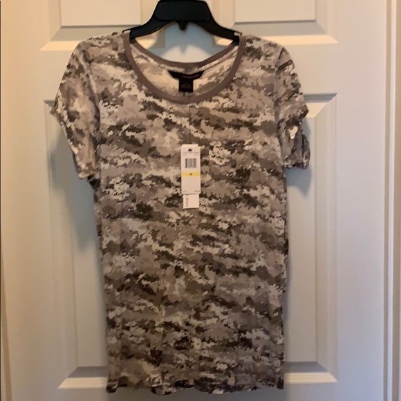 Calvin Klein Jeans Tops - Calvin Klein Grey Camouflage Tee